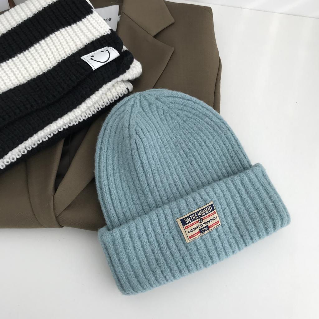 Шапки вязаные из ткани мужские и женские осенние новые универсальные утолщенные шерстяные шапки женские защитные наушники холодные шапки