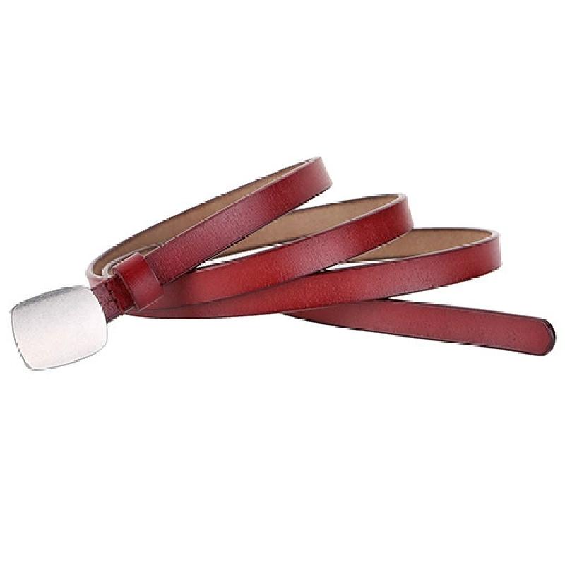 Classic Leather Belt With Alloy Buckle And Slim Design For Women Casual Dresses