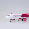Большая модель самолета WIZZ Airlines Airbus 320 Модель самолета 1:80 Масштаб 47см Литые самолеты со светодиодной подсветкой для коллекции или подарка