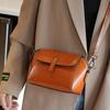 Women's Genuine Leather Crossbody Bag Waxed Oil Cowhide Small Versatile Shoulder Shell Bag