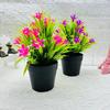Small Orchid Plant Faux Greenery Plastic Potting Decor For Home And Office Use