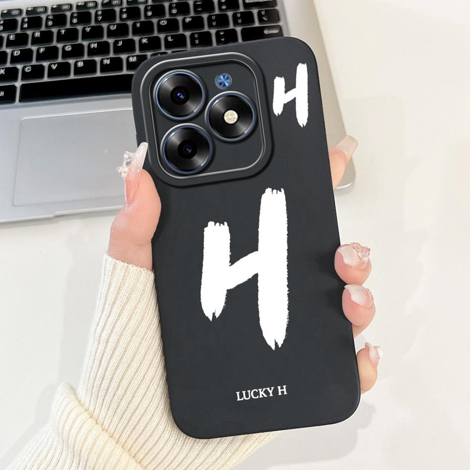 Для Tecno Spark Go 2024 Чехол BG6 BG6i Pop 8 Простой A Z Буквы Силиконовый Защита Камеры Funda на Tecno Spark 20 20C Задняя Крышка