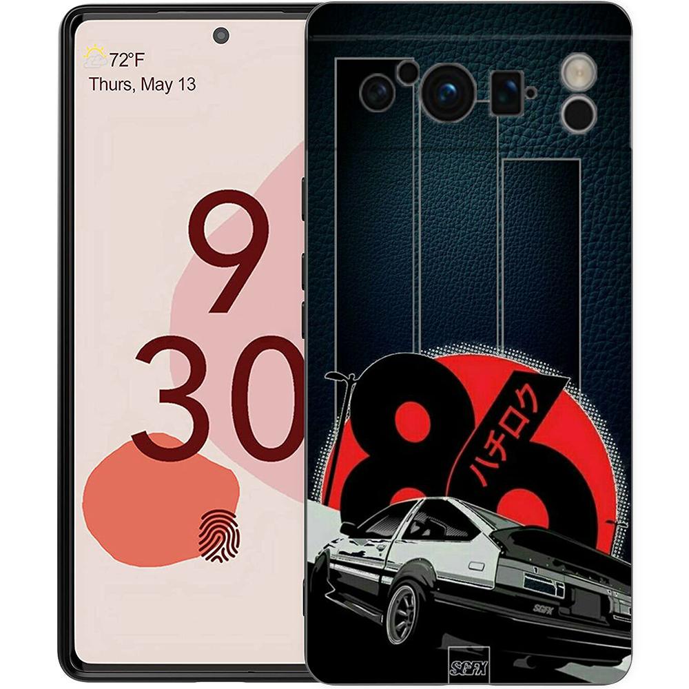 Чехол для телефона Anime Initial D AE86 для Google Pixel 8 7 6 7A 6A Pro 5G Ударопрочный Силиконовый Мягкий 9 Pro XL 8 Pro 5G Защитная Крышка Capas