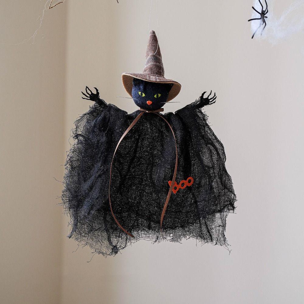 Haunted Black Cat Hangings Pendant Pumpkin/Black Cat Halloween Ornament Kids Gift