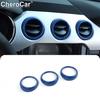Декоративное кольцо-крышка вентиляционного отверстия кондиционера на консоли для Ford Mustang 2015+ Синий