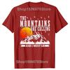 Men's The Mountains Are Calling I Must Go Hiking Graphic Printed T-Shirt Slogan Casual Short-sleeve Cotton Tshirts Outdoor Shirt