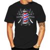 Summer Cool Tee Shirt Barbers Pole Scissor Hair Clippers Comb T Shirt - Barber Tee Cotton T-shirt