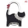 Cat Shape Folding Handbag Hook Holder Purse Hanger Table Edge Hanging Hooks