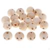20 Pieces Round Wooden Beads Natural Crafts Jewelry Wood Diy - 22