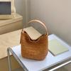 Summer Genuine Leather Women's Bag Handcrafted High-end Woven Single-shoulder Bucket Bag