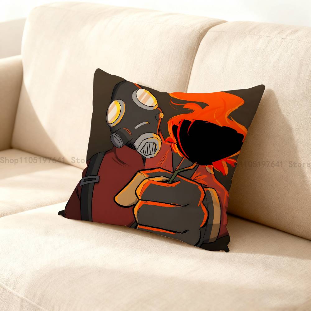 TTeam Fortress TF Pyro Pillow Case Cushion Cover Home Decor Birthday Gift Pillowcover