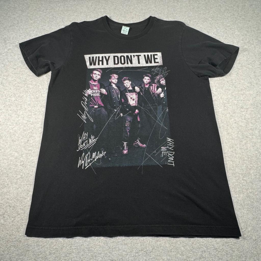 Why Don’t We Shirt Adult Large Black American Boy Band Music Pop Formed 2016 Men Unisex T-Shirt