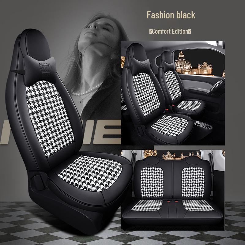 ST Чехол на сиденье «Гусиная лапка» для Wuling Hongguang MiniEV - Полный обхват, Всесезонная подушка