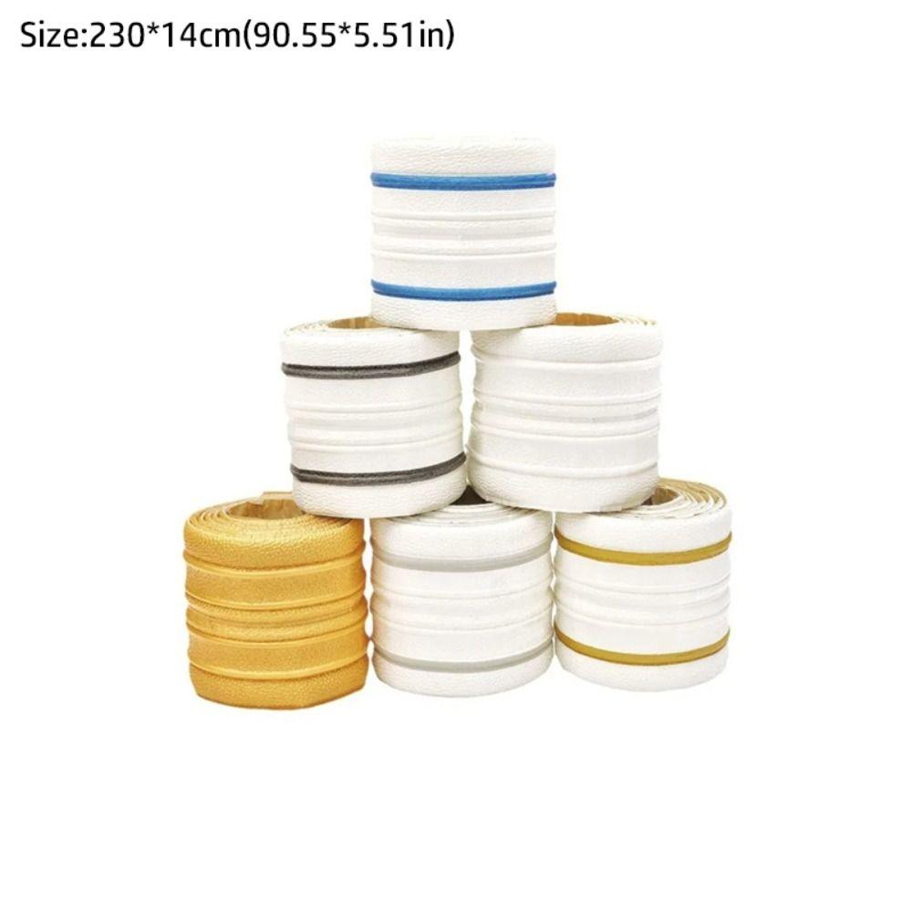 230cmX14cm XPE Foam Tiles Border Paper Self-adhesive Waistline Edge Banding Strip 3D Skirting Line