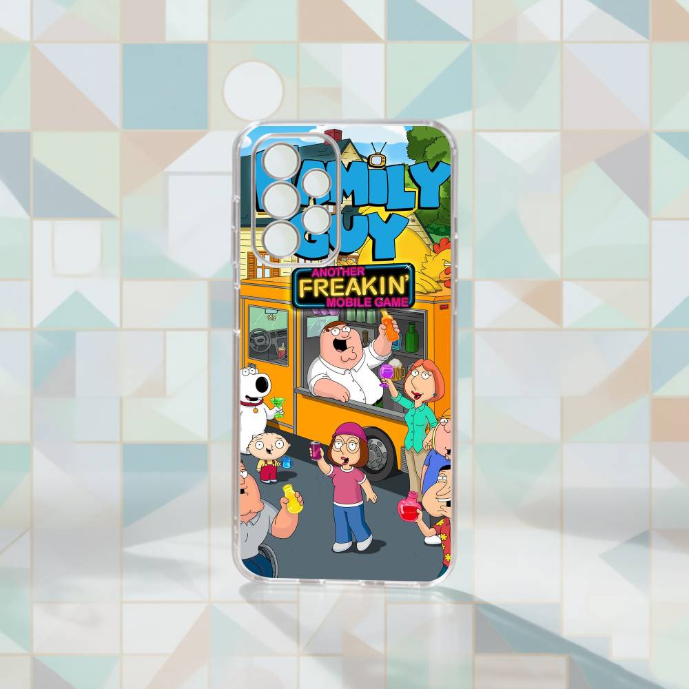 Cartoon F-Family Funny Guy1 Phone Case For Samsung S25,S24,S21,S22,S23,S30,Ultra,S20,Plus,Fe Transparent Cover