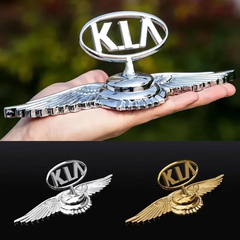 AABJD1 Zinc Alloy Front Bonnet Hood Emblem Chrome Sticker for KIA K2 Optima K5 Forte Borrego Ceed K3 Cerato Sorento Soul Forte Sportage