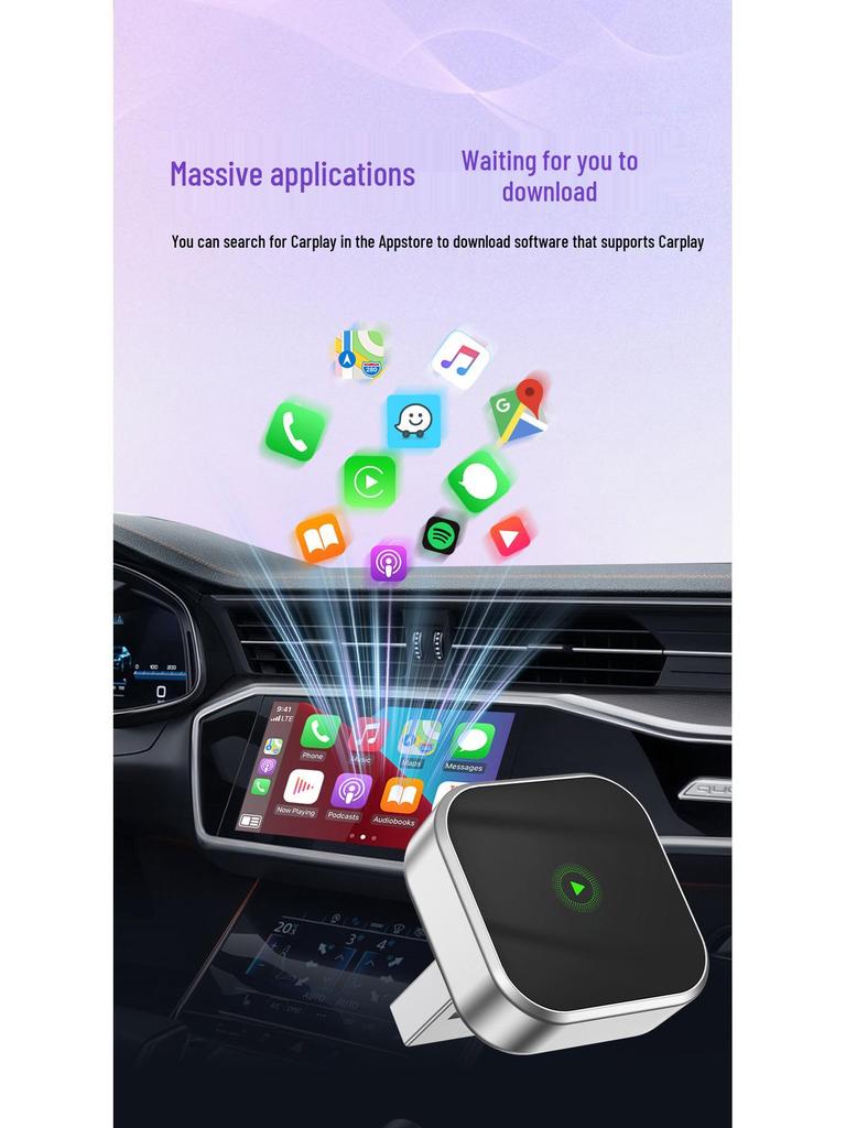 Беспроводной адаптер CarPlay и Android Auto для бесшовного подключения