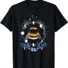 Gothic Bumblebee with Moon Phases and Flowers T-Shirt
