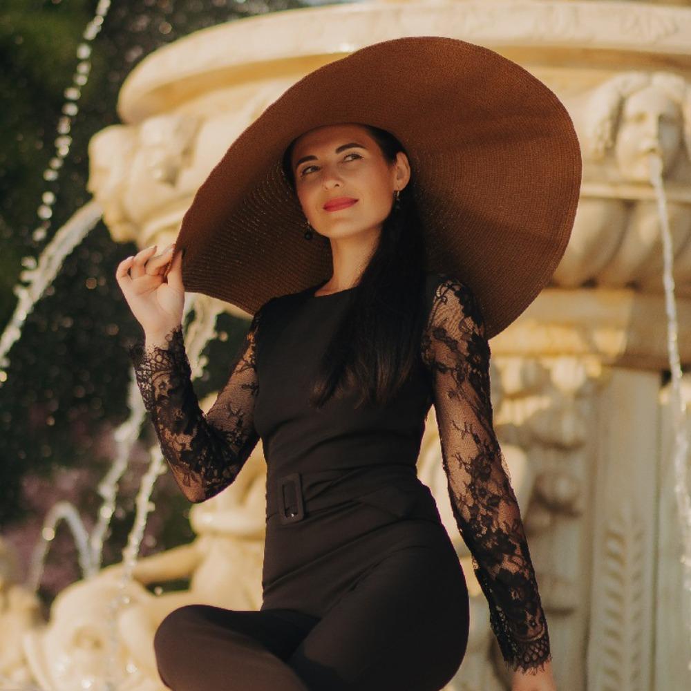 Boho Style 70cm Wide Brim Sun Hat Sunscreen Summer Beach Sun Hat Diameter Large Straw Hat  Outdoor