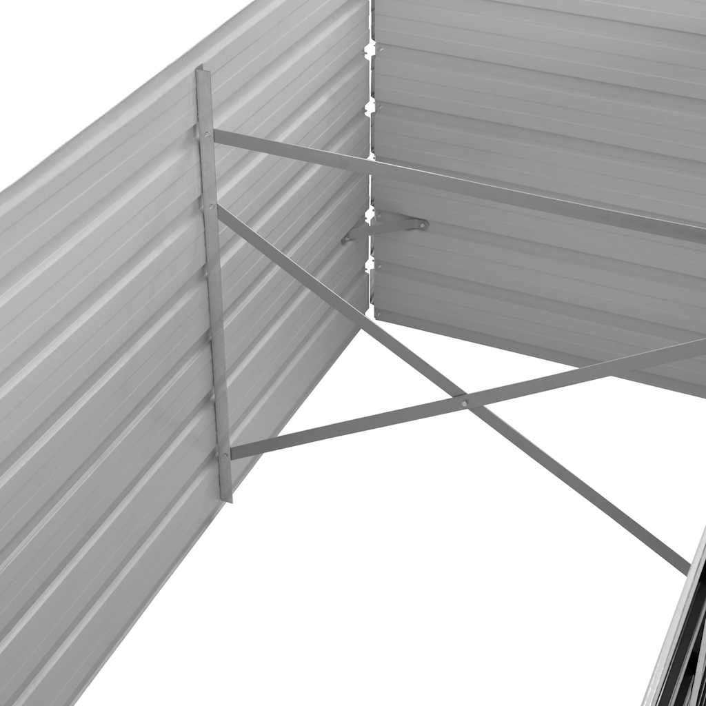 Garden Raised Bed Anthracite Grey 240 x 80 x 77 cm Galvanized Steel