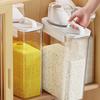 Jiabangshou Rice Container, Japanese-Style Multi-Grain Storage Jar, Sealed Household Rice Bin, Storage Box for Rice, with Measuring Cup, 3L Capacity