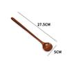 Long Handle Natural Solid Wood Japanese-Style Wooden Spoon Tableware Tea Spoons Soup Scoops