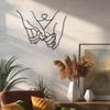 1pc Hand-In-Hand Metal Art Wall Decor. It Is A Love-Themed Metal Wall Sculpture And Also A Metal Mural Wall Decor For Couples. Suitable For Home