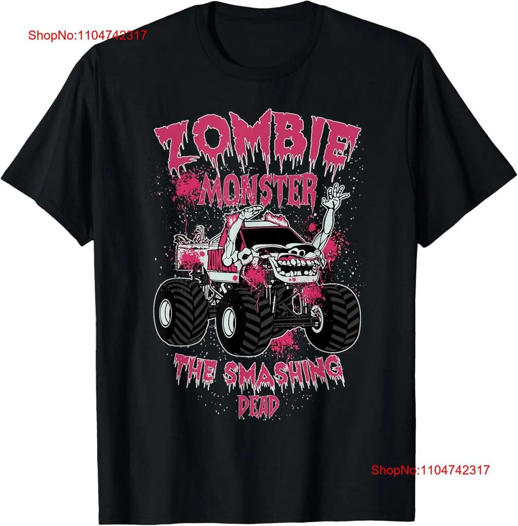 Zombie Monster Truck The Smashing Dead T Shirt vintage Washed Slightly Soft streetwear Stretched Top For Everyday Wear
