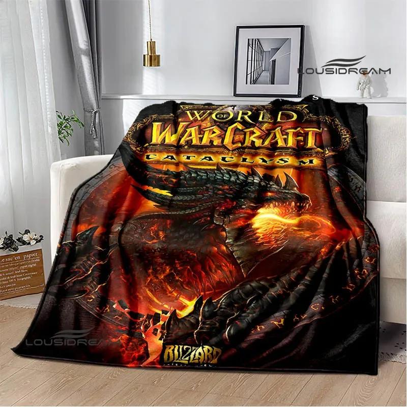 Игровой Мир Warcraft Печатное одеяло Плед для пикника Теплые фланелевые одеяла Домашние постельные принадлежности одеяла для кроватей Подарок на день рождения