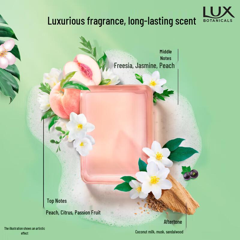 LUX Botanical Peach Scented Soap 3-Pack