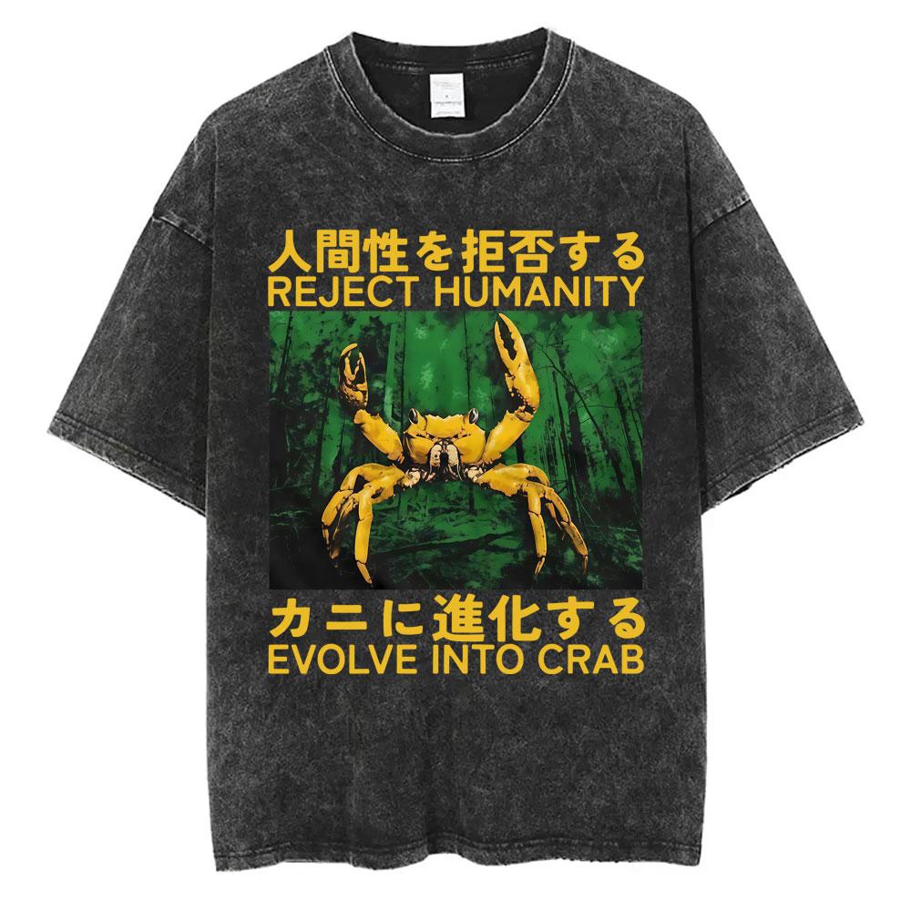 I Want A Perfect Body I Want A Perfect Soul Tshirt Funny Japanese Style Capybara Vintage Washed T Shirt Men Oversized Tees Tops