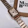 Korean Women's Rectangular Steel Band Watch - Small Dial Quartz Design