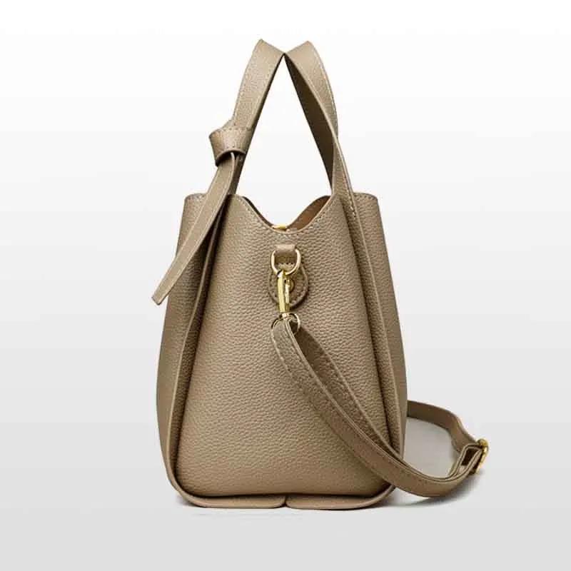 Модные сумки-ведра через плечо Женские Роскошные Дизайнерские Из ПУ Кожи Сумки-мессенджеры Кроссбоди Женские Повседневные Однотонные Сумки-кошельки