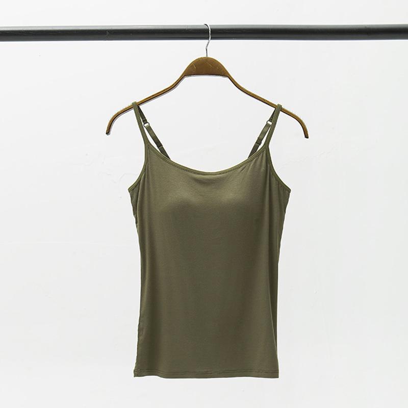 S-3XL Женские хлопковые топы на бретельках из модала со встроенным бюстгальтером, топы без косточек, мягкий жилет