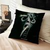 SScream Horror Movie Pillow Covers Cartoon Sofa Decorative Home Doublesided Printing Short Plush Cute Cushion Cover