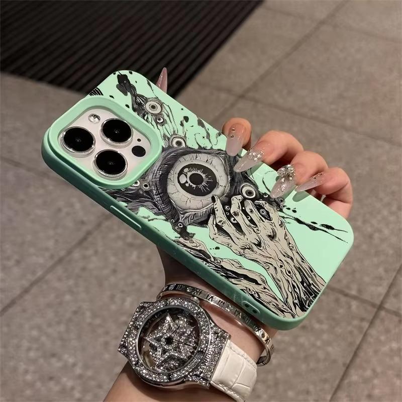 Чехол для телефона с принтом-скетчем «Глаз Ктулху» для iPhone 17 16 15 14 13 12 11 Pro Max Ударопрочный Защитный чехол от царапин
