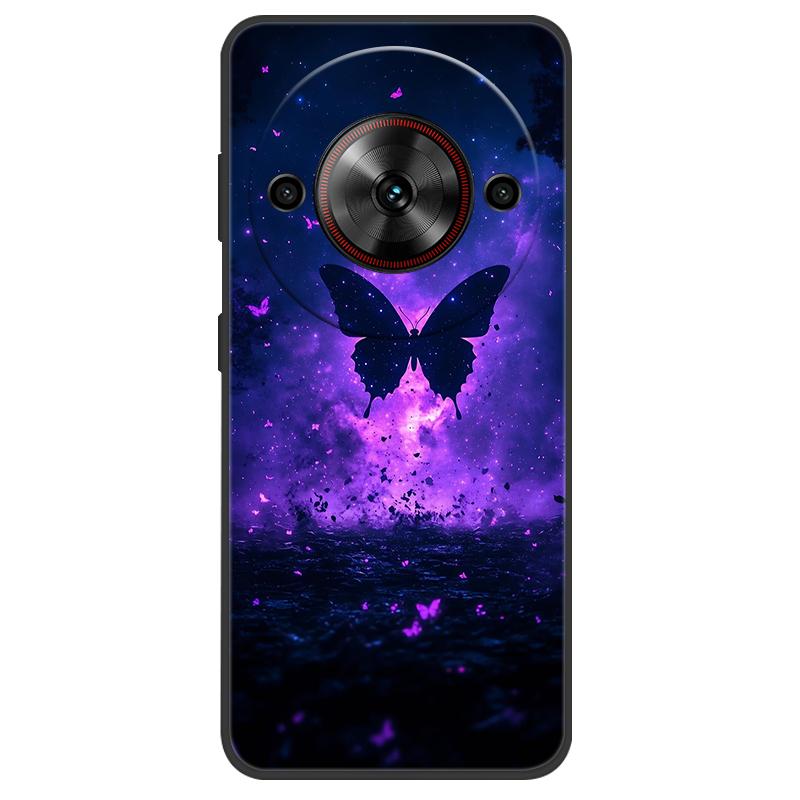 Чехол для ZTE Nubia Focus 5G Чехол с рисунком милого кота Черный силиконовый мягкий чехол для телефона для ZTE nubia Blade A75 5G Задняя крышка Чехол Сумка