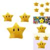 Плюшевая игрушка Супер Марио Желтая Звезда 30 см Короткошерстная Фигурка