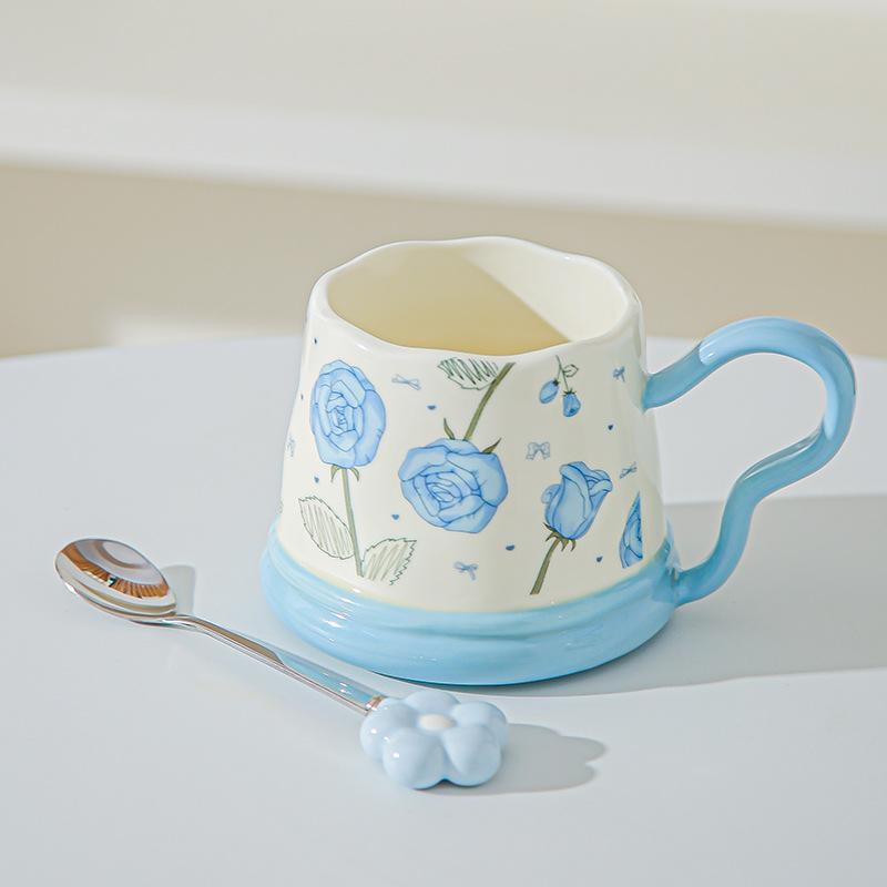 Souvenir Gifts Pastoral Style Single Cup Sunflower Ceramic Cup Household Set Mug Tulip Cup