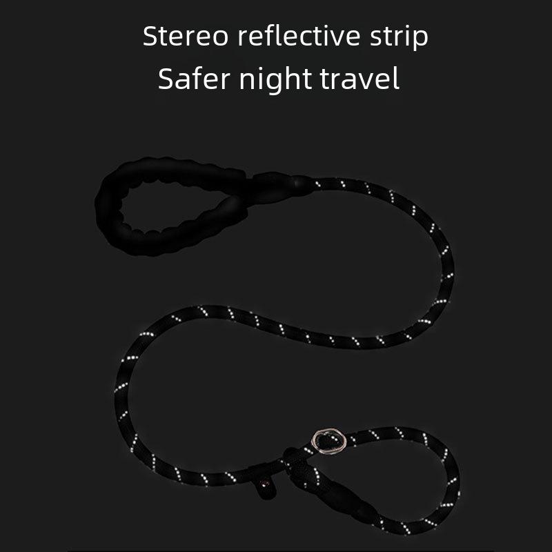 Светоотражающий ночной поводок для собак - защита от побега и амортизация