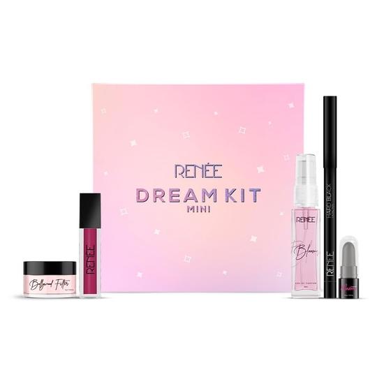RENEE Dream Kit Mini Combo из 5 предметов – праймер с фильтром, парфюмированная вода, карандаш-каял, PH-стик, матовая помада