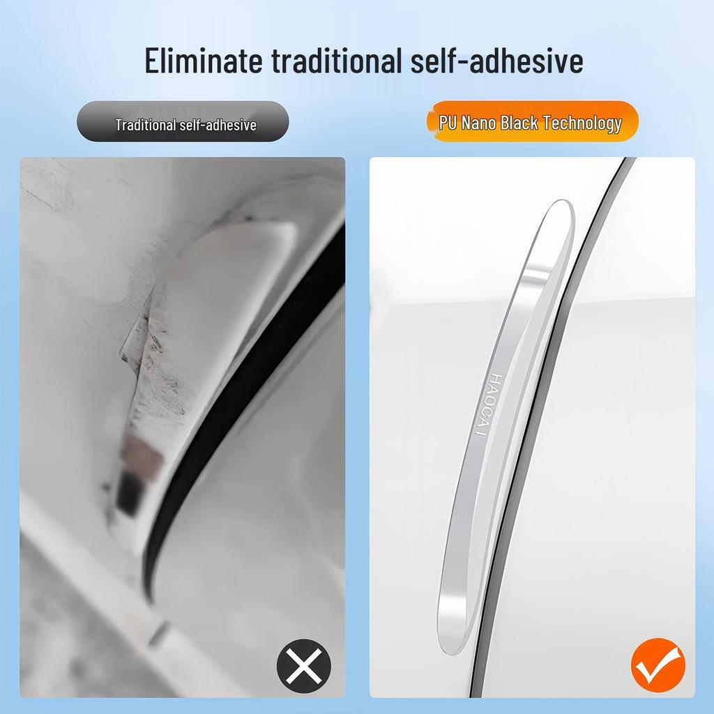 Силиконовые защитные полосы от царапин и столкновений для дверей и зеркал автомобиля