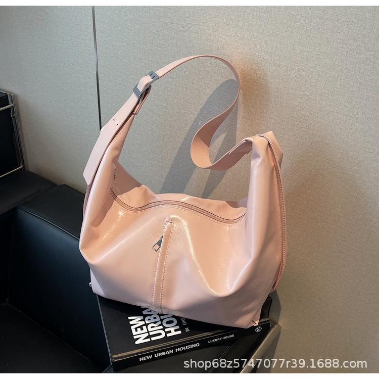 Simple Tote Bag Commuting High-end Sense Large Capacity One-shoulder Crossbody Bag Versatile Niche Design Women's Underarm Bag