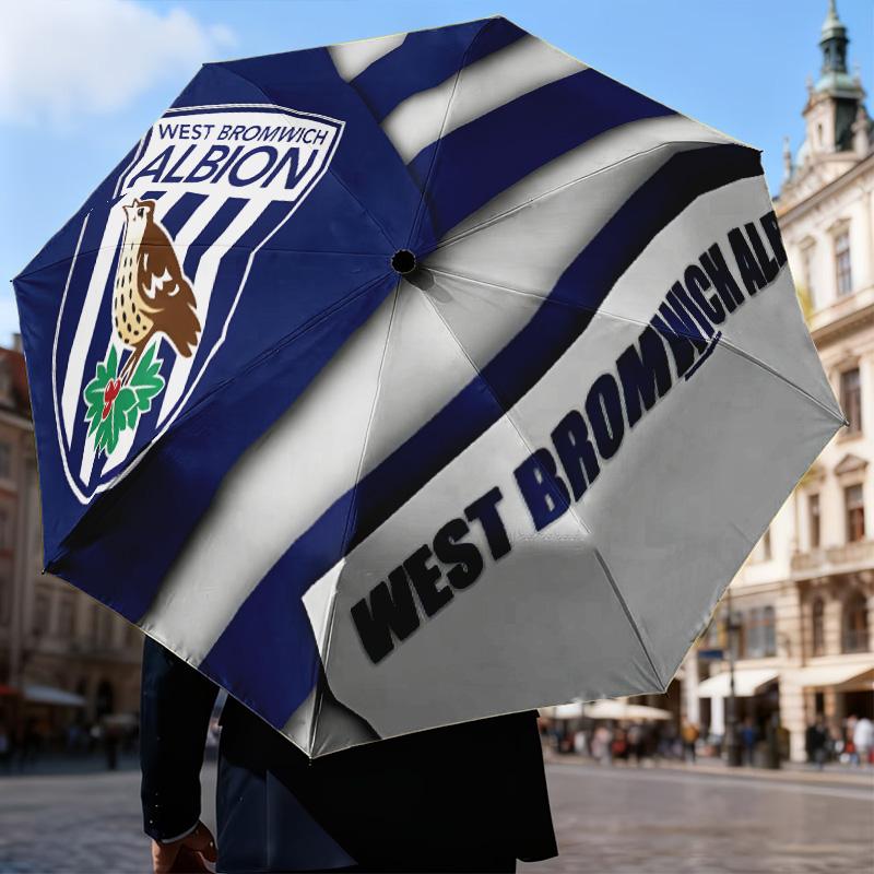 Bromwich Albion Automatic Folding Umbrella - 8-Rib Travel Umbrella with Auto Open/Close & Portable Gifts for holidays or birthdays