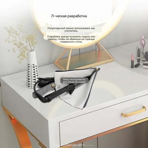 Heat Resistant Curling Iron Storage Bag Cotton Protector Pad Portable For Stylists
