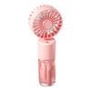 Портативный ручной вентилятор для распыления, 4 скорости, мощный поток воздуха, низкий уровень шума, работающий от аккумулятора, перезаряжаемый мини-вентилятор для персонального охлаждения
