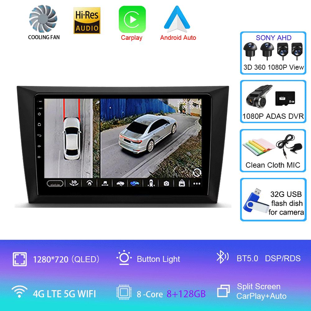 Для Volkswagen VW Golf 6 2008 - 2016 Автомобильное радио Android 14 Carplay Auto 4G+WIFI Мультимедийный видеоплеер GPS-навигация DSP Stereo