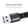 3 в 1 USB-кабель для зарядки 3 Type-C 3 Micro USB-разветвитель шнур быстрая зарядка 5A для мобильного телефона Power Bank зарядка вместе 1,2 м