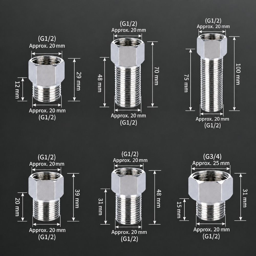 G 1/2 Thread Stainless Pipe Fitting Female To Male Coupler for Plumbing Pipe Connection