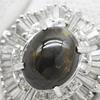 NON BRAND - Chrysoberyl Cat's Eye Diamond RingRing ring Pt900/Chrysobell Cat's Eye #10(JP Size) Array